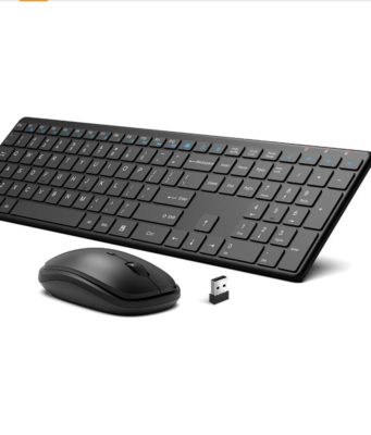 WisFox 2.4G Full-Size Slim Thin Keyboard and Mouse combo for Mac