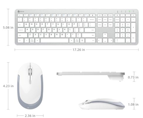 iClever GK08 Wireless Keyboard and Mouse for mac